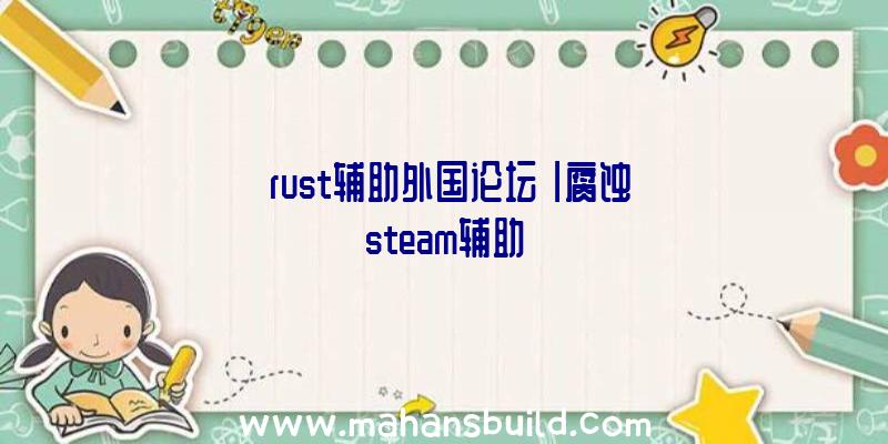 「rust辅助外国论坛」|腐蚀steam辅助